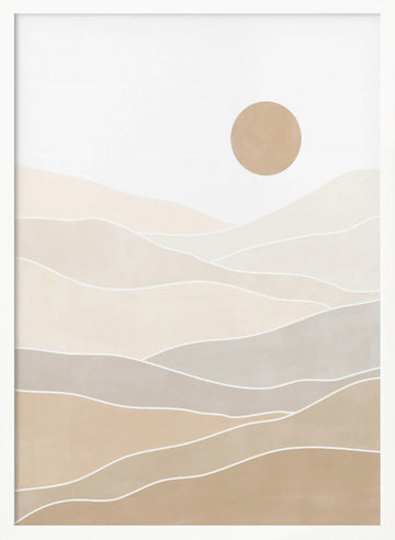Layered Desert Sun | Poster - White Frame Interior
