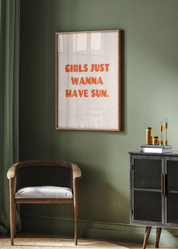 Girls Summer Sun | Poster - Room Interior 2
