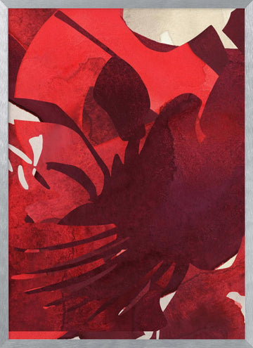 Vibrant Crimson Petals | Poster - Silver Frame Interior