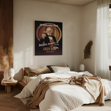 Gentleman Toasting Lager Beer | Canvas - Room Interior 2