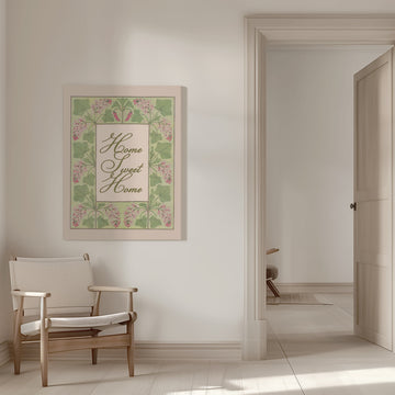 Floral Home Sweet Home | Canvas - Room Interior 1