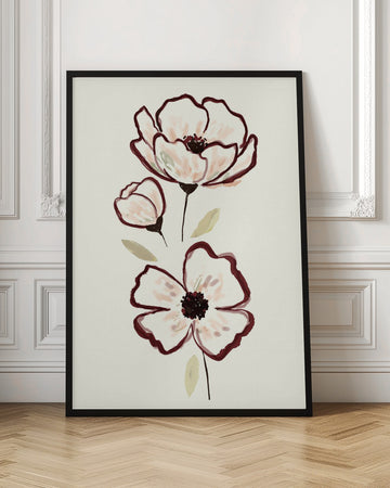 Delicate Watercolor Blooms | Poster - Room Interior 1