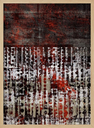Red Grunge Abstract | Poster - Wood Frame Interior