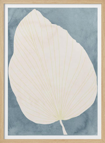 Calm Botanical Leaf | Poster - Wood Frame Interior