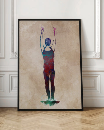 Abstract Swimmer Splash | Poster - Room Interior 1