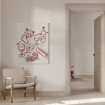 Curious Kitten Wine Table | Canvas - Room Interior 1
