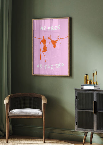 Free As The Sea | Poster - Room Interior 2