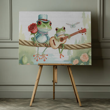 Frogs on a rope | Canvas - Room Interior 1