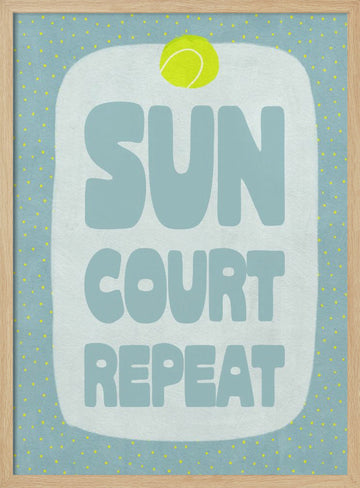 Sun Court Repeat | Poster - Wood Frame Interior