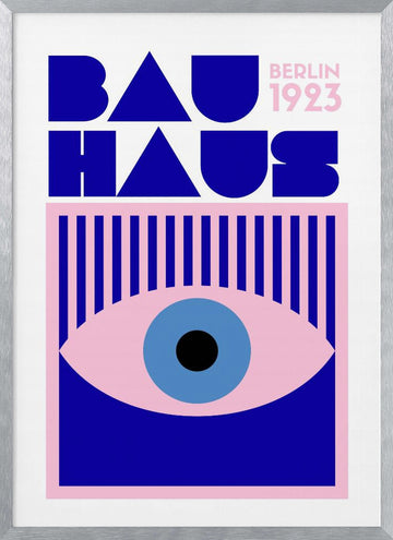 Bauhaus Eye | Poster - Silver Frame Interior