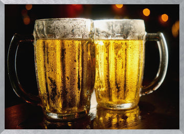 Two Cold Beers | Poster - Silver Frame Interior