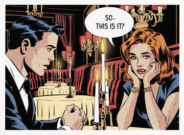 Dramatic Dinner Date | Poster - White Frame Interior