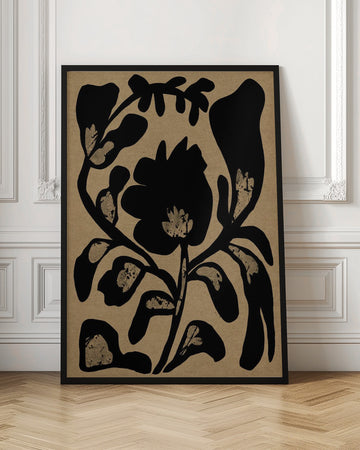 Black Botanical Silhouette | Poster - Room Interior 1