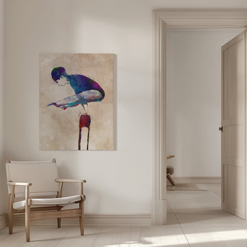 Watercolor Balance Pose | Canvas - Room Interior 1
