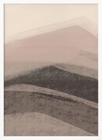 Muted Mountain Abstract | Poster - White Frame Interior