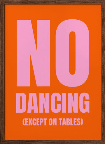 Funny Dance Rules | Poster - Walnut Frame Interior