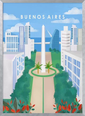 Buenos Aires | Poster - Silver Frame Interior