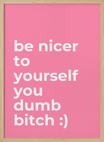 Sarcastic Self Care Quote | Poster - Wood Frame Interior