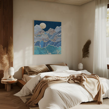 Golden Moon Mountains | Canvas - Room Interior 2