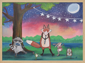 Whimsical Animal Band | Poster - Wood Frame Interior