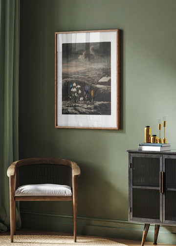 The Snowdrops from The Temple of Flora (1807) | Poster - Room Interior 2
