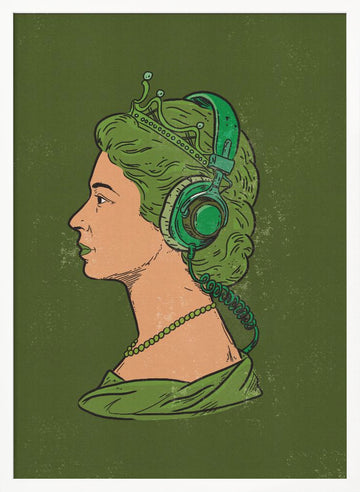 Green Queen Beats | Poster - White Frame Interior
