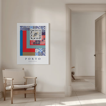 Porto Azulejo Patterns | Canvas - Room Interior 1