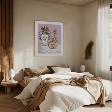 Happy Faces Flower Pots | Canvas - Room Interior 2