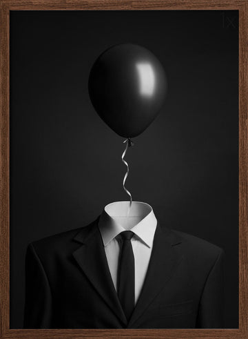Surreal Business Suit | Poster - Walnut Frame Interior