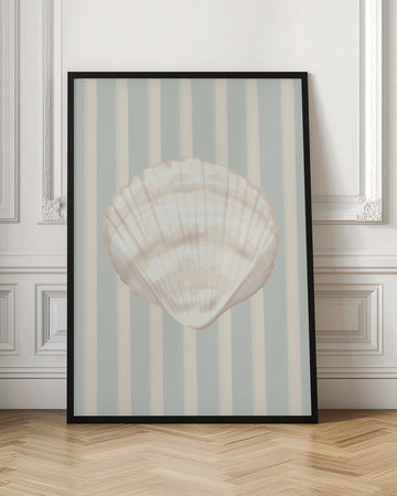 Coastal Seashell Stripes | Poster - Room Interior 1