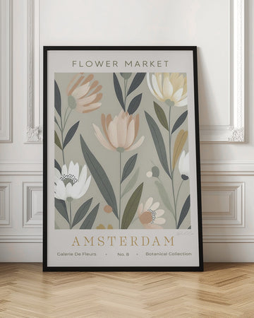 Soft Pastel Florals | Poster - Room Interior 1