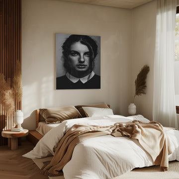 Intense Gaze Woman | Canvas - Room Interior 2