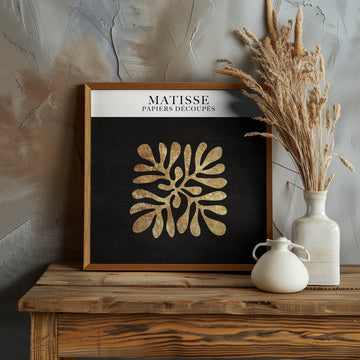 Golden Leaf Whirl | Poster - Room Interior 1