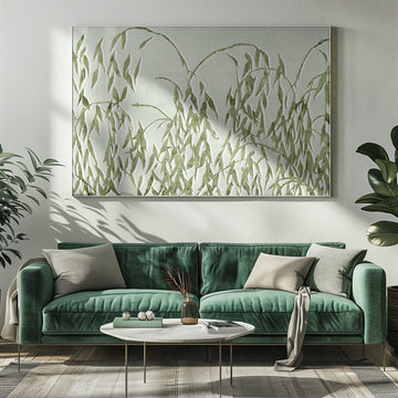 Serene Green Leaves | Poster - Room Interior 1