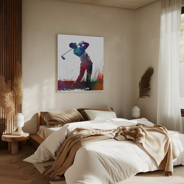 Vibrant Golf Swing | Canvas - Room Interior 2