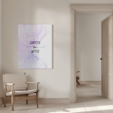 Ethereal Explore World Quote | Canvas - Room Interior 1