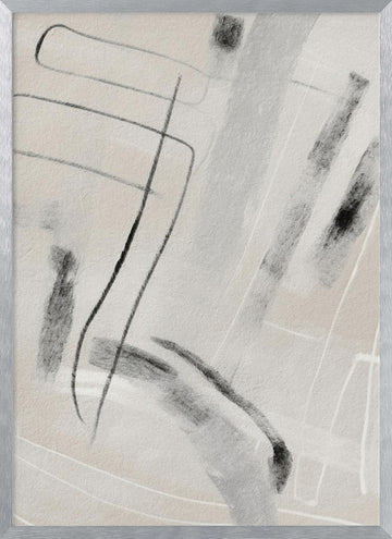Abstract Flowing Lines | Poster - Silver Frame Interior