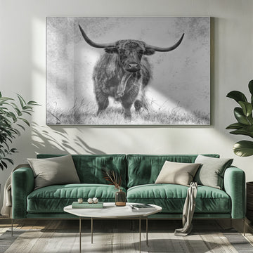Majestic Highland Cow | Poster - Room Interior 1