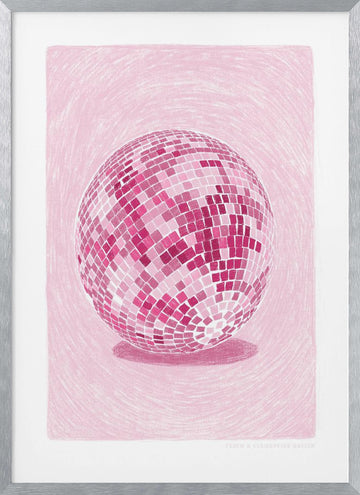 Pandc Discoball Copy 2 | Poster - Silver Frame Interior