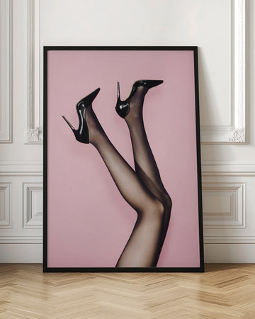 Elegant Heels on Pink | Poster - Room Interior 1