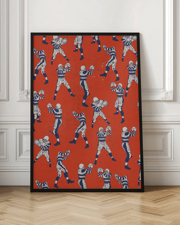 Vintage Football Players | Poster - Room Interior 1