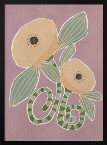 Delicate Bloom 14 | Poster - Black Metal Frame Interior