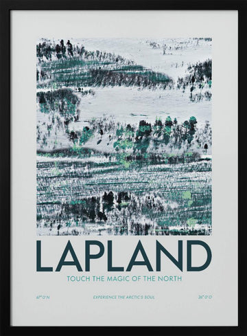 Lapland Winter Landscape | Poster - Black Metal Frame Interior