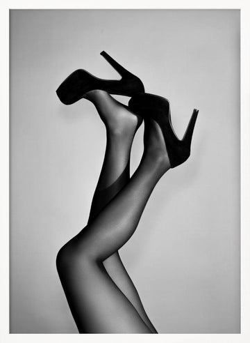 Elegant High Heel Legs | Poster - White Frame Interior