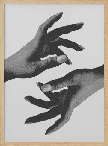 Elegant Hand Gesture | Poster - Wood Frame Interior