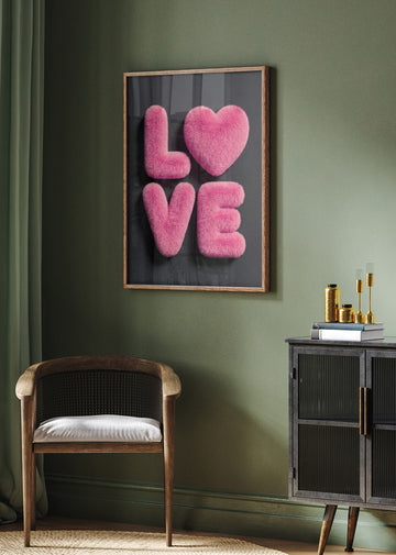 Pink Fluffy Love | Poster - Room Interior 2