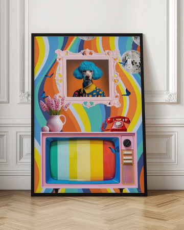 Eccentric Poodle Pop Art | Poster - Room Interior 1