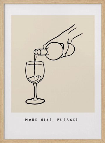 Pouring Bliss | Poster - Wood Frame Interior