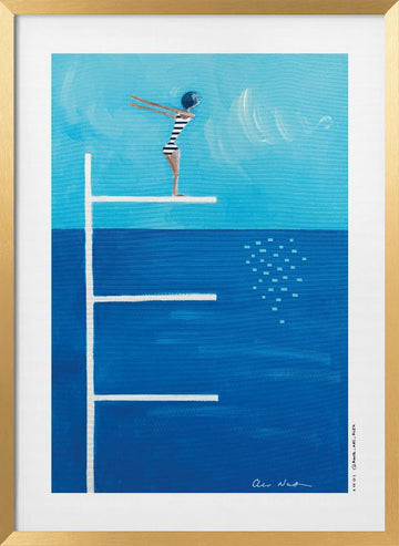 Ready to Dive | Poster - Gold Frame Interior