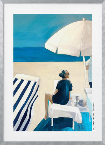 Beach Day Serenity | Poster - Silver Frame Interior